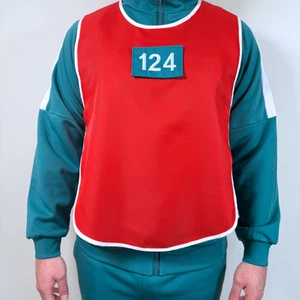 Squid Game Season 3 Numbered Vest Red and Blue Unisex Cosplay Vest Only - Picture 1 of 12
