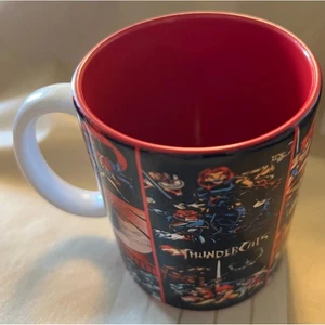 Thundercats Cartoon TV Show schwarz und rot Kaffeebecher Retro Sammlerstück - Bild 1 von 5