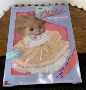 Vestido Floral Melocotón Muñeca Mattel My Child De Colección con Encaje y Flores Blancas - Imagen 1 de 2