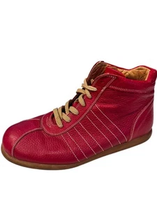 Beta rote Leder High-Top Sneaker Gr. 40 US Damen 9 Freizeit Komfort Schuhe - Bild 1 von 9