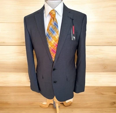 J Ferrar Men's NEW Gray Luster Size 40L Slim Fit Blazer Sport Coat Jacket NWT - Image 1 of 4