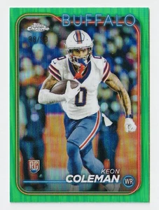 2024 Topps Chrome #209 Keon Coleman Rookie RC Green Refractor 98/99 Bills - Bild 1 von 2