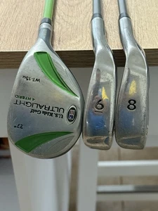 USKG US Kids WT-15 U 57 Junior 3 Clubs Ultralight RH - 4H 27*, 6 & 8 Irons - Picture 1 of 9