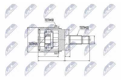Kit de joints NTY NPZ-HD-048, arbre de transmission pour HONDA - Photo 1/4