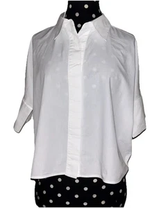 TUCKERNUCK-Cropped White Poplin Button Down Shirt-Size XS - Picture 1 of 11