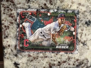 2024 TOPPS HOLIDAY HOLIDAY TREE CARD CLEVELAND GUARDIANS SHANE BIEBER #H79 - Picture 1 of 1