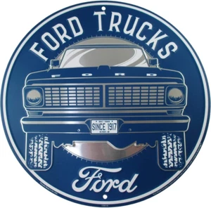 Ford Truck Sign, Vintage Metal Decor with Classic Old F-Series Pick-Up, 12 Inch - Picture 1 of 1