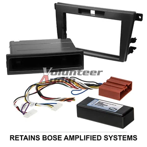 Car Radio Stereo CD Player Dash Install Mounting Trim Bezel Panel Kit + Harness - Picture 1 of 3