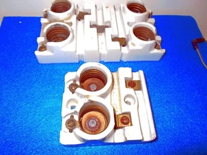 2 VTG Antique Fuse holder Porcelain GORDON 2 CEMCo 4 Architectural. Salvage - Picture 1 of 4