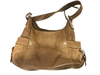 Fossil Grande Cuero Marrón Cartera Bolso de Hombro Bolso de Mano Cartera con Bolsillos Laterales Foto 1 de 4