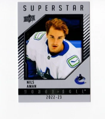 2022-23 Upper Deck Series 2 Nils Aman #HR-82 Honor Roll Vancouver Canucks - Image 1 of 2