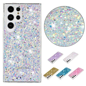 Slim Fit Glitter Sparkle Lightweight Case for Samsung Galaxy S24 Ultra/S23 Plus - Picture 1 of 37