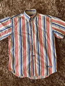 Henri Lloyd Short Sleeve Shirt Vintage Y2K Striped Size Large - Picture 1 of 9