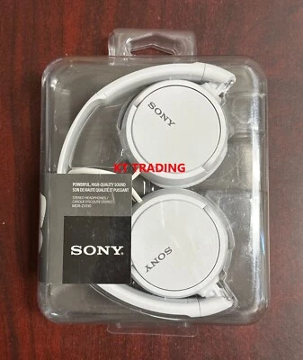 SONY Genuine MDR-ZX110 Stereo On Ear Swivel Headphone WHITE ~ OG VERSION - Image 1 of 4