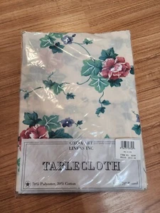 China Art Linens Tablecloth 70" Round Floral Polyester Blend Floral - Picture 1 of 4