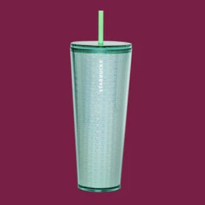 Starbucks Mint Bubble Tumbler 24oz Cold Cup Holiday SKU NEW - Picture 1 of 5