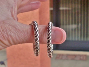 David Yurman Sculpted Cable Creolen - 40 mm - DY Backs - 14K/925 - Bild 1 von 10