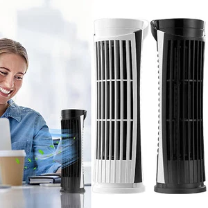 10''Tower Fan Quiet USB Desk Fan With 2 Wind Speeds Small Bladeless Electric Fan - Picture 1 of 14