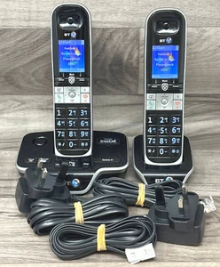 BT 8600 Twin Cordless Landline Phone Set With Answering Machine & Call Blocker - Zdjęcie 1 z 6