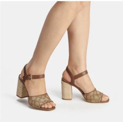 Sandalias Coach Maddy para mujer caqui/silla de montar talla 7B Foto 1 de 4