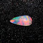 Natural Black Fire Opal Pear Cabochon Loose Gemstone 9x5 mm 1 Cts AAA+ Fire opal