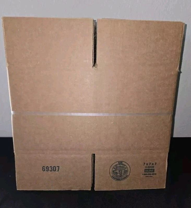 Pack Of 15 7x7x7 Uline Heavy Duty Cardboard Shipping Boxes. - Image 1 of 1