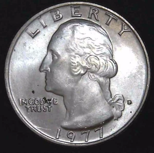 1977-D 25C Washington Quarter Uncirculated CN Clad 25oc0606-3 - Picture 1 of 2