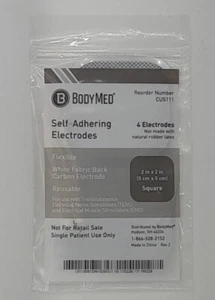 BodyMed SELBSTKLEBEND 4 ELEKTRODEN 2”x2” in jeder Packung WIEDERVERWENDBAR FÜR TENS Einheiten - Bild 1 von 7