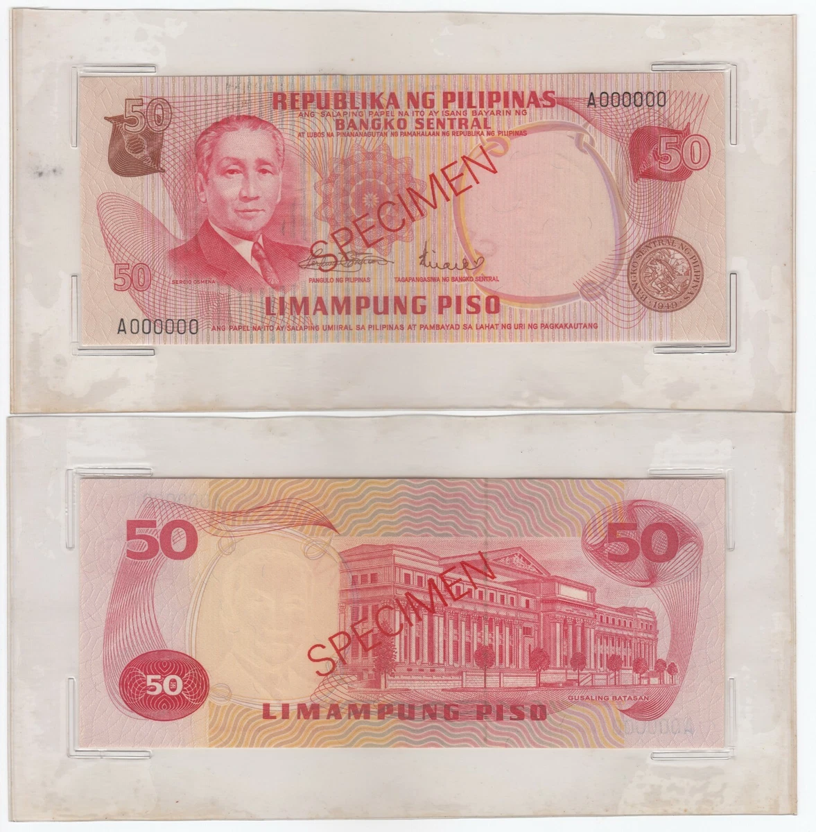 Philippine Paper Money Specimens for sale | eBay