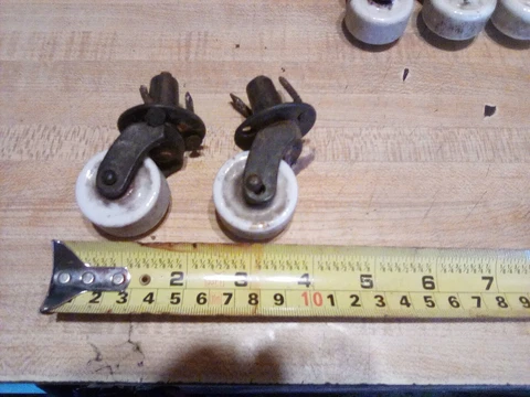 vintage porcelain casters set of 2 Cover