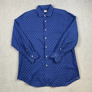 Xacus Evolution Fit Blue White Polka Dots Long Sleeve Dress Shirt 16 1/2/42 - Picture 1 of 8