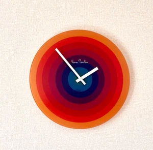 Verner Panton Wall Clock Mid Century Modern Glass Rare vintage Japan - Picture 1 of 3