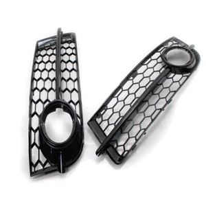 Cubierta de rejilla para luz antiniebla delantera estilo panal hexagonal brillante para Audi TT 8J 2006-2010 - Imagen 1 de 8