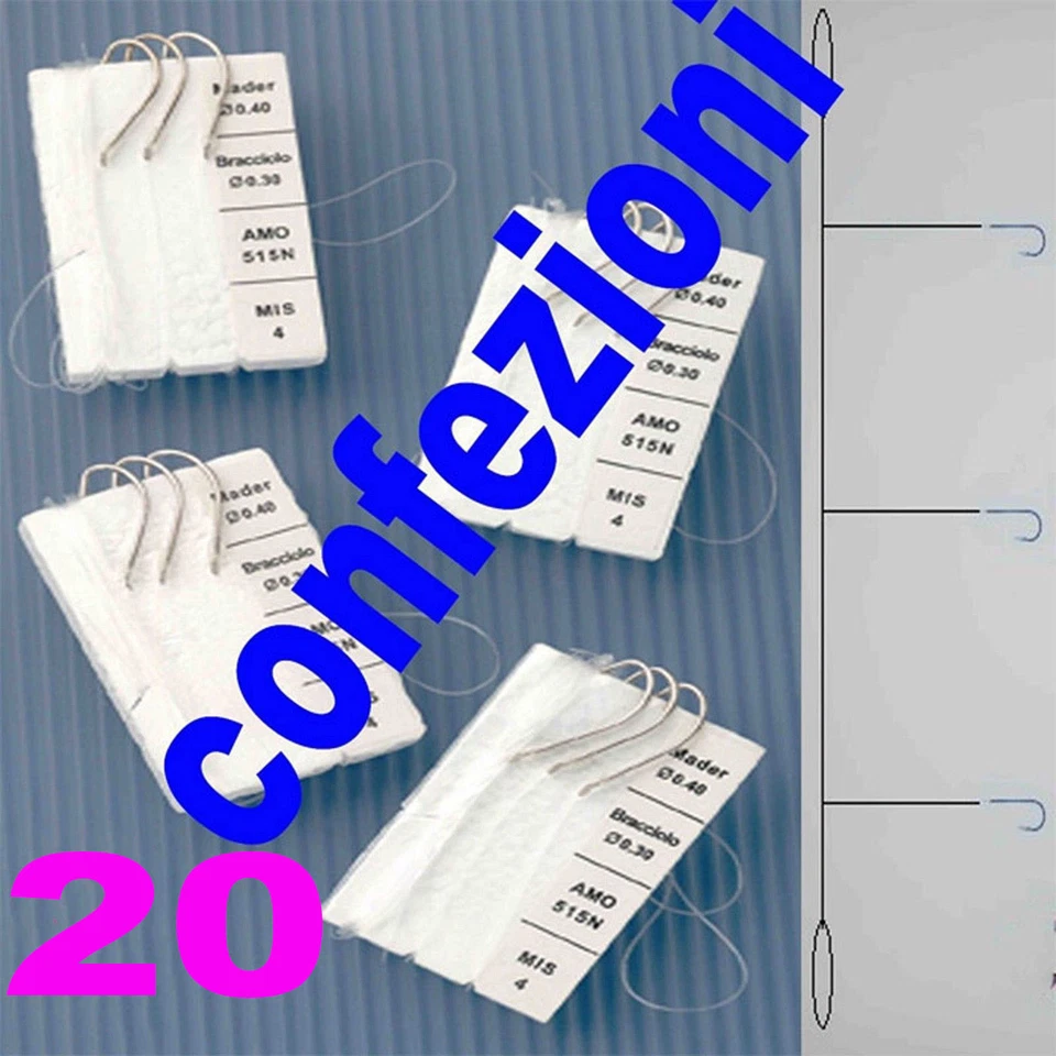 20 montature 3 ami legati pesca bolentino finali travi terminali surfcasting mar - Immagine 1 di 1