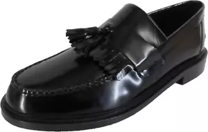 Mocasines retro de cuero para hombre Ikon Original SELECTA negros vintage mod - Imagen 1 de 5