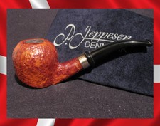 Pipe Peder Jeppesen sandblasted bent stend up - NEW - UNSMOKED