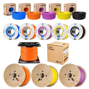 Cat7 / Cat7a / Cat8 Netzwerkkabel Verlegekabel Simplex Duplex KUPFER Kabel LAN - Afbeelding 1 van 58