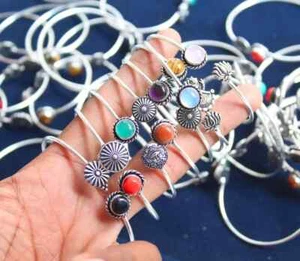 Lote de brazaletes Worry Coral y Mezcla de piedras preciosas, brazalete ajustable lote de 10 piezas pulsera regalo~ - Imagen 1 de 3