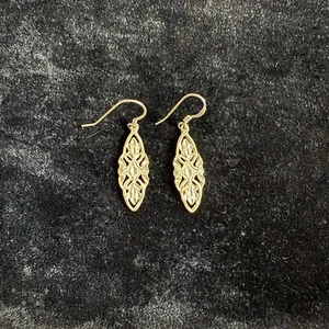 Sterling Silber 925 Ohrringe Hänger Haken Feder Blatt Flügel - Bild 1 von 4