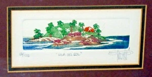 Kleines gerahmtes Bild von Isla del Sol Nr 8/125 - Bild 1 von 3