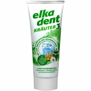 elkadent KRÄUTER 3 Zahncreme 3-Fach Rundumschutz 3 x 75 ml nur 1 x Vers.
