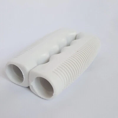 Lenkergriffe Vintage Weiß 1 Paar Retro Altes Fahrrad Bike Velo Oldtimer - Bild 1 von 3