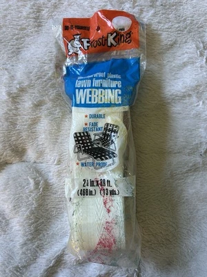 FROST KING Lawn Chair Replacement Webbing 2 1/4"x 39 ft  White  - Image 1 of 3