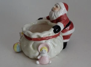Fitz & Floyd Santa Toy Bag Candy Dish 1981 - Picture 1 of 13