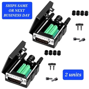 15 Pin 2Row DB15 Breakout Board Connector Terminal Case Male Serial Plug Pinout - Bild 1 von 6