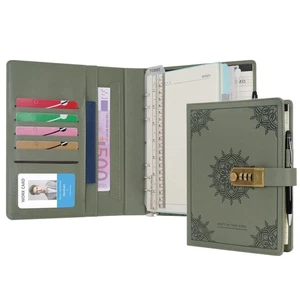 A5 Carnets et journaux avec verrou reliure de notes ligné de planification po... - Afbeelding 1 van 7