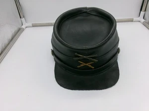Civil War Leather Kepi Cap -Henschel St.Louis USA-XLarge - Picture 1 of 13