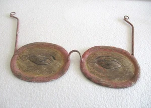 ANTIQUE OLD OPTOMETRIST ADVERTISEMENT TRADE CLINIC DISPLAY SIGN SPECS - Picture 1 of 7