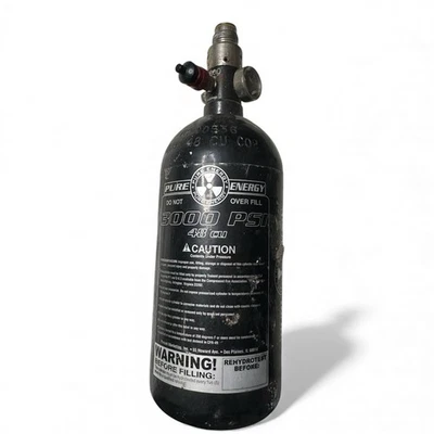 Tanque de CO2 Pure Energy 3000 psi 48cu paintball com medidor não testado - Imagem 1 de 3