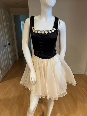 VESTIDO CORSÉ VINTAGE AÑOS 90 BETSEY JOHNSON CON FALDA TUTÚ TALLA L GRANDE Foto 1 de 4